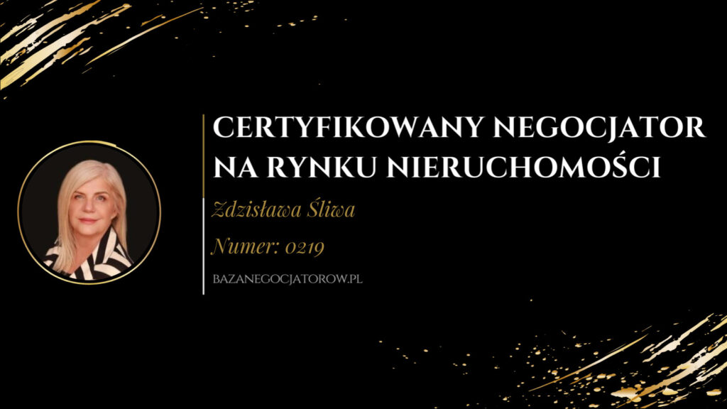 Certyfikat Zdzisława Śliwa